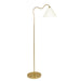 Majestic Brass Ring Base Curved Floor Lamp | Triangle Drum Shade