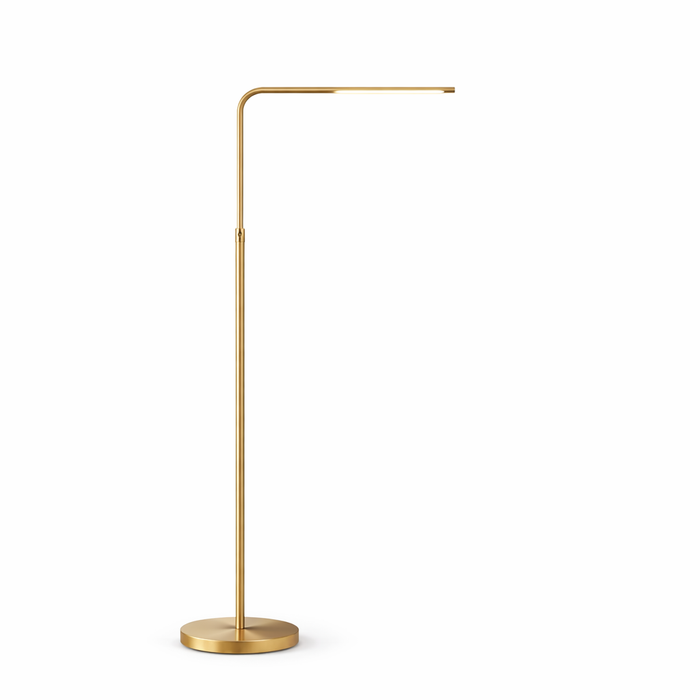 Verve Floor Lamp | Brassed Gold & Adjustable LED Base
