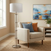 Nimbus Floor Lamp | Brushed Nickel & Clear Glass Body