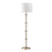 Nimbus Floor Lamp | Brushed Nickel & Clear Glass Body