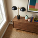 Nova Hydro Black Table Lamp | Double Lamp & Faux Marble Base