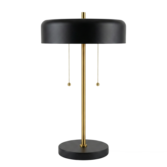 Obni Table Lamp | Black Outer and White Inner
