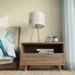 Optima Table Lamp | Antique Brass & Faux Marble Shade
