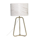 Optima Table Lamp | Antique Brass & Faux Marble Shade