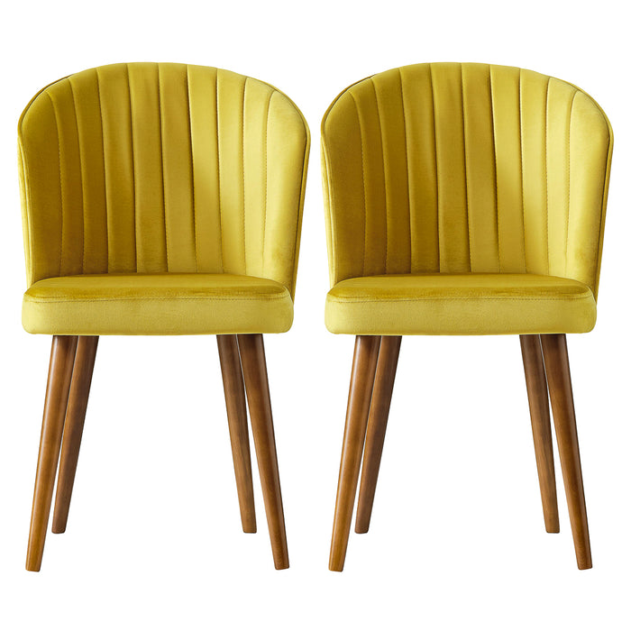Parsons Gold Velvet Dining Chair - Set of 2