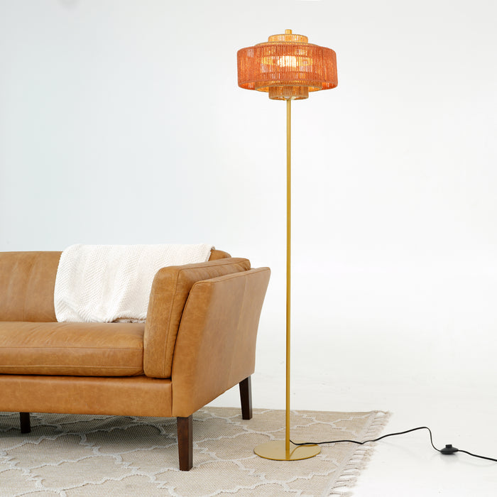 Phosma Floor Lamp Gold and Natural - Terracotta