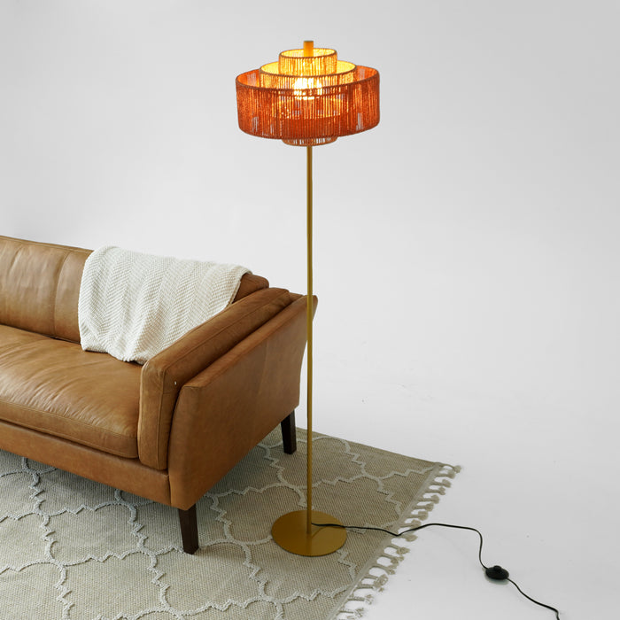 Phosma Floor Lamp Gold and Natural - Terracotta