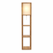 Pinnacle Shelf Floor Lamp | Natural Wood with Long Shade | Ashcroft Imports Furniture