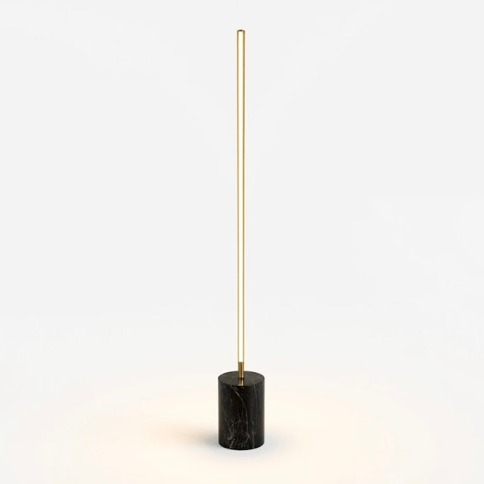 Prism LED Floor Lamp | Brassed Gold & Faux Marble Base