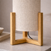 Rayna Table Lamp | Oak Finish & Natural Cylindrical Shade