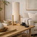 Rayna Table Lamp | Oak Finish & Natural Cylindrical Shade