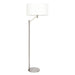 Serene Floor Lamp | Brushed Nickel & White Linen Shade