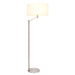 Serene Floor Lamp | Brushed Nickel & White Linen Shade