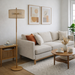 Lirian Floor Lamp | Oak Wood Finish & Natural Linen Shade