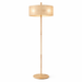 Lirian Floor Lamp | Oak Wood Finish & Natural Linen Shade