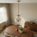 Soiree Four Candle Lights Pendant | Satin Brass & Clear Glass