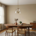 Soiree Four Candle Lights Pendant | Satin Brass & Clear Glass