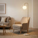 Solaris Floor Lamp | Brushed Gold & White Globe Shade