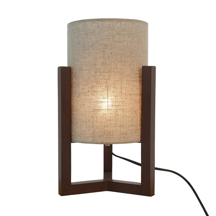 Sylva Glass Table Lamp With Grey Shade