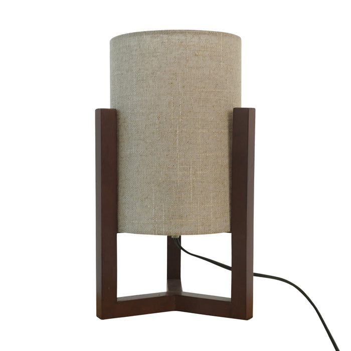 Sylva Glass Table Lamp With Grey Shade