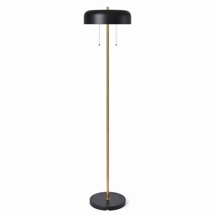 Vesper Floor Lamp | Black Outer and White Inner | Ashcroft mports Furniture