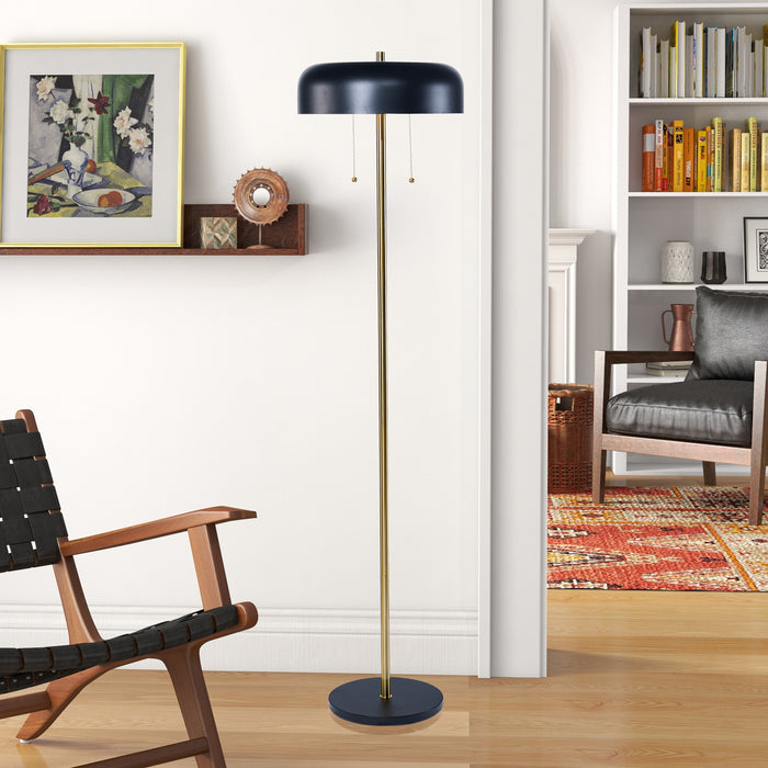 Vesper Floor lamp with Black outer and White inner