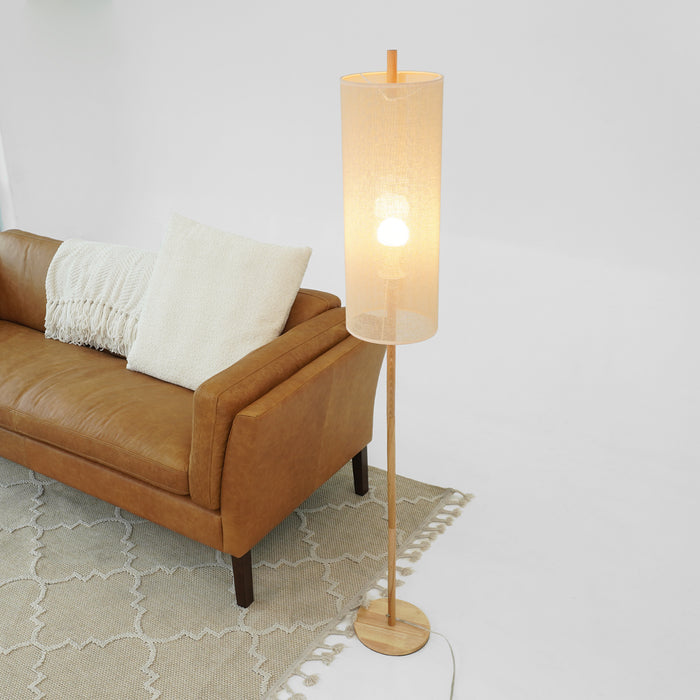 Vialux Floor Lamp - Oak and Natural