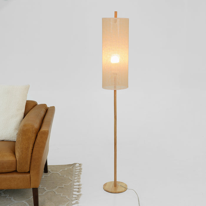 Vialux Floor Lamp - Oak and Natural