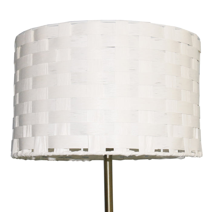 Viora Marble Base Floor Lamp - Dark Brown and White