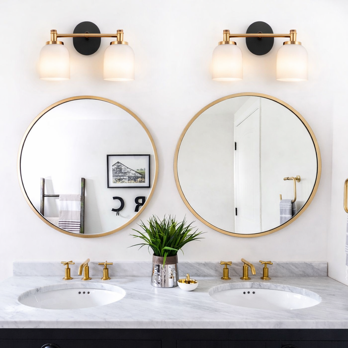 Vortex Two Lights Vanity in Traditional Style for Over Bathroom Mirror Wall Sconce