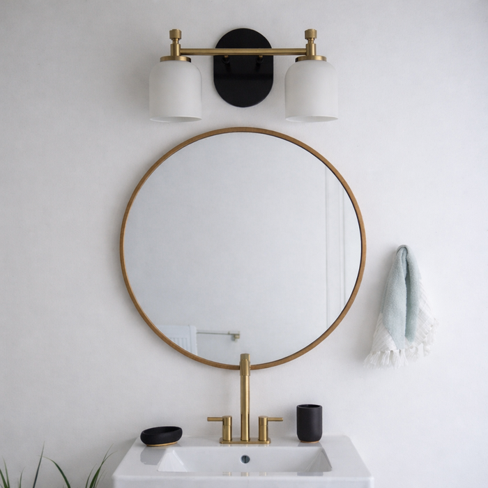 Vortex Two Lights Vanity in Traditional Style for Over Bathroom Mirror Wall Sconce