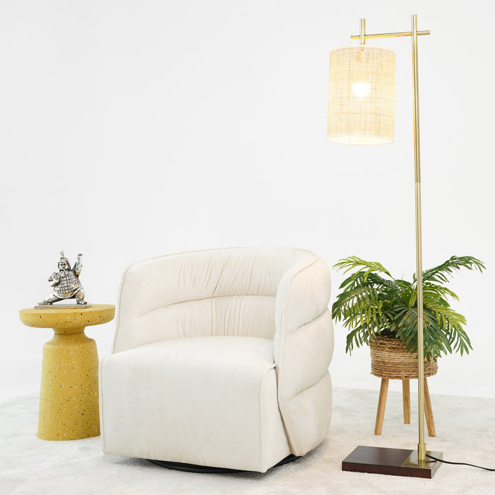 Walden Swivel Chair - Cream Velvet