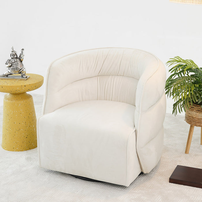 Walden Swivel Chair - Cream Velvet