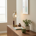 Wander Table Lamp | Bronze Right Angle Frame & Glass Globe
