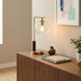 Wander Table Lamp | Bronze Right Angle Frame & Glass Globe