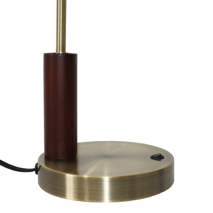 Wander Right Angle Glass Table Lamp - Bronze