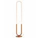 Zeon LED Floor Lamp | Coarse Gold & Integrated Loop Design