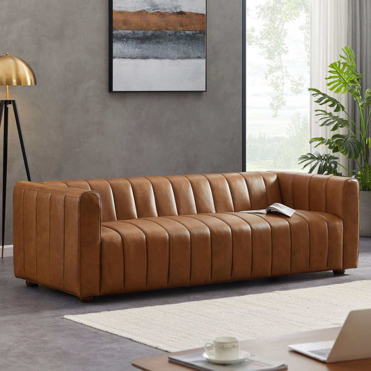 Avery Sofa - Cognac Leather Couch | Ashcroft Furniture | Houston TX | The Best Drop shipping Supplier in the USA