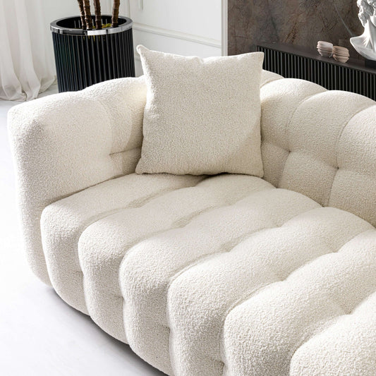 Eden Sofa (Cream Boucle) | Ashcroft Furniture | Houston TX | The Best Drop shipping Supplier in the USA